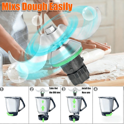 Stainless Steel Dough Kneading Blade for Thermomix TM5 TM6 TM7 - Replacement Kneading Mixer Knife Head Kitchen Accessory