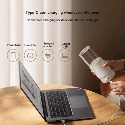 XIAOMI MIJIA Portable Blender Multifunctional automatic cleaning 300ML Capacity Mixer Cup Juicer Machine Mixing cup,19,500RPM