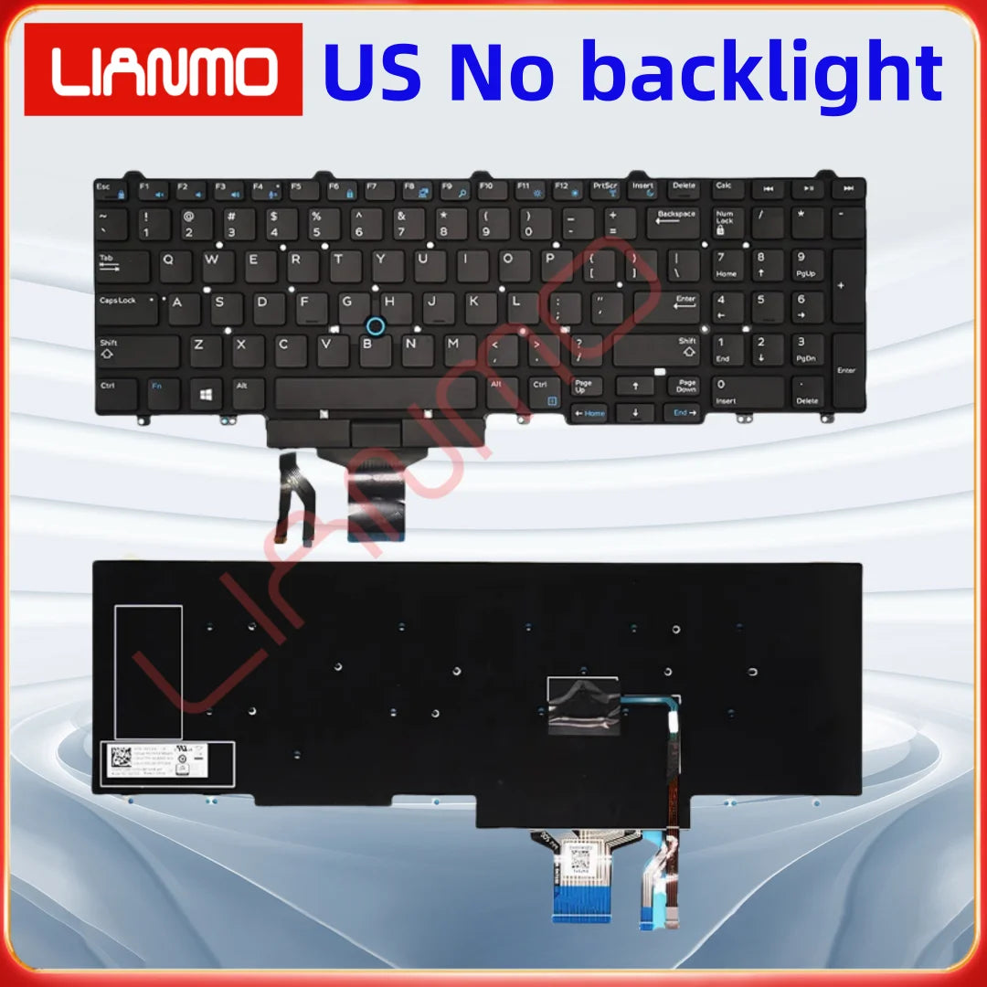 US/DE/SP/LA/UK/FR For Dell Latitude E5550 E5570 5580 5590 5591 P53F M3510 7510 7710 7720 7510 7520 Backlight Keyboard