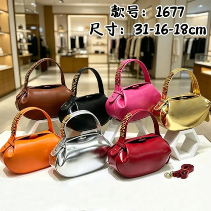 Women French Bread Stick Underarm Bag Crossbody Shoulder Handbag Purse Mini Round Tube Clutch Casual Summer 2026 New