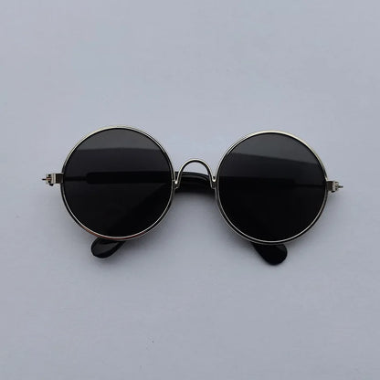 Lovely Vintage Round Cat Sunglasses Reflection Eye Wear Glasses For Small Dog Cat Pet Photos Pet Products Props Accessories