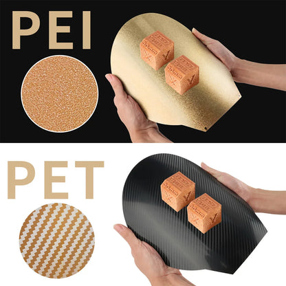 Double Heated Bed PET/PEO+PEI Spring Steel Sheet PEI Bed Diameter 220/240/265/309/270mm Round For Rostock Delta Kossel/Flsun