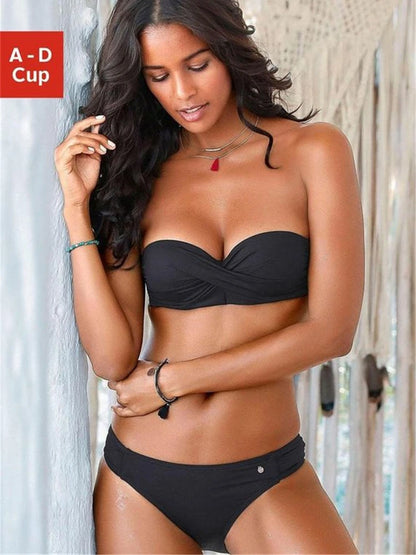 2020 Sexy Bikinis Backless stripe Bikini Set Bandage Push Up Swimwear Women Halter Swimsuit Brazilian Bathing Suits Beachwear