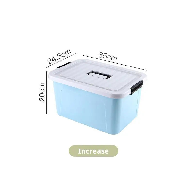 Plastic Storage Box with Cover Clothing Toy Organizer Baskets Multi-Purpose Colorful Stackable Containers Storage Bins Baskets