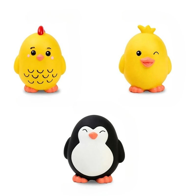 Pet Interactive Toy for Dog Cat Rubber Little Yellow Duck, Penguin Toy for Dogs Latex Squeak Squeaker Chew Training Pet Products