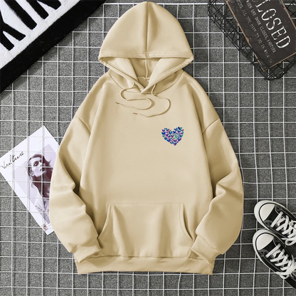A Simple Depiction Of Love Printed Women Hooded Graphic Funny Hoodies O-Neck Loose Casual Tops Sport Street Fashion Sweatshirt