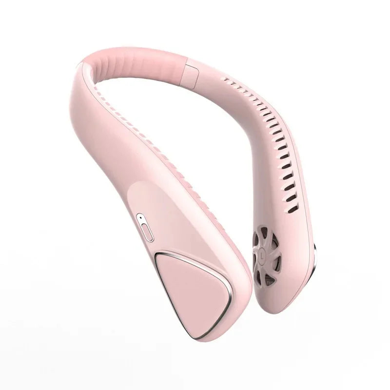 Portable Neck Fan Mini 4000MAH 3 Gears Battery Silent No Leaf High Wind Power USB Charging Small Lazy Person's Handheld Fan