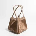 Custom Letter Suede Leather Women Bucket Bag Female Party Handbag Handbag 2025 New Fashion Chinese Style Luxury Brand Tote Bags
