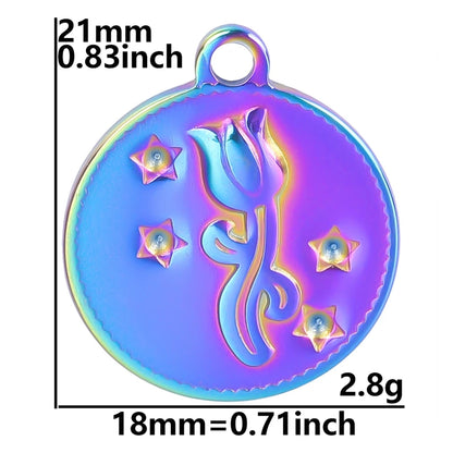Color Brief Fashion Sense Of Design Pendant Mushroom Chain Heart-Shaped Feather Plant Rose  Marine Dolphin Pendants Diy Jewelry