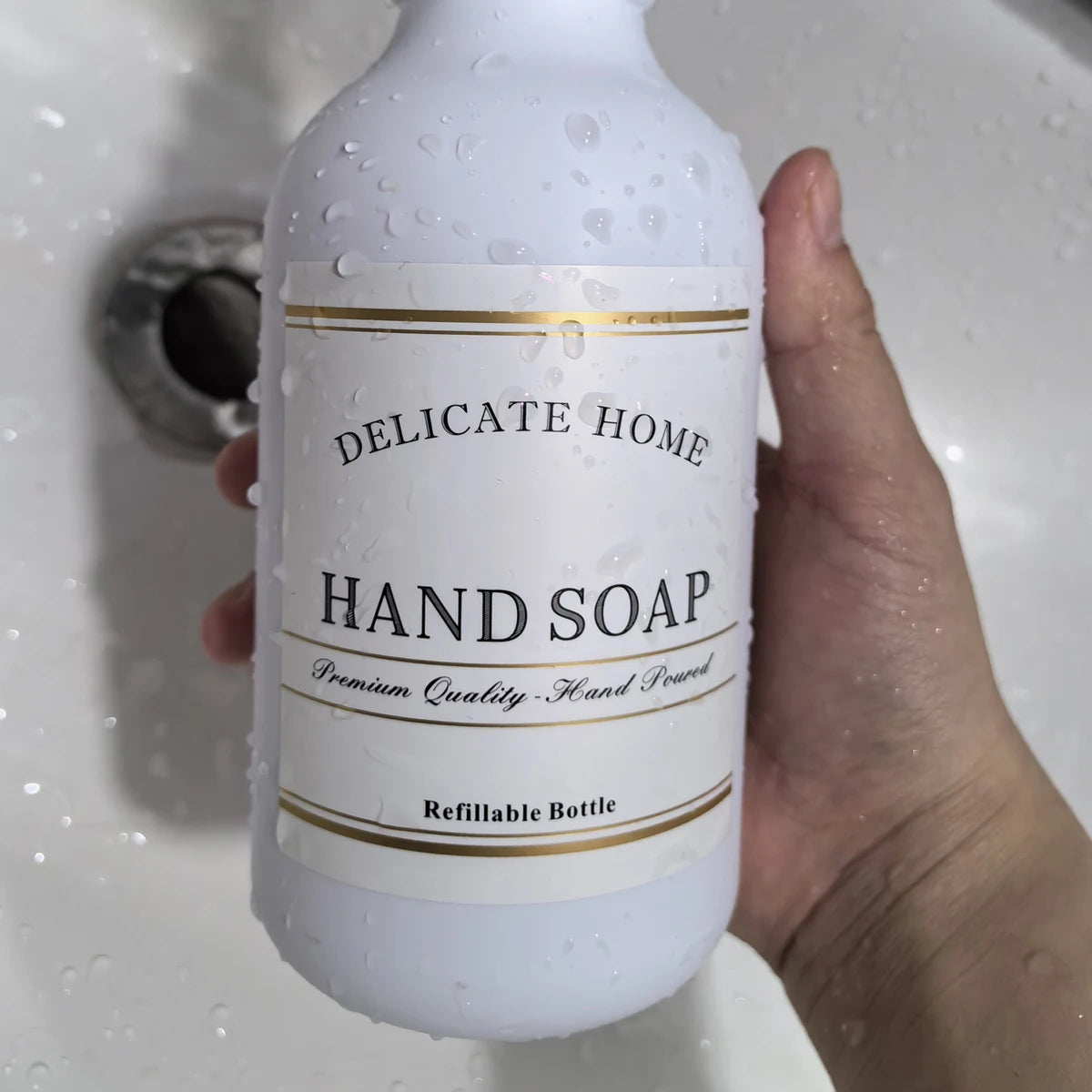 Soap Dispenser with Pump and Labels Dish Soap Dispenser for Kitchen Sink Countertop Decoration Refill Hand Wash Bottle