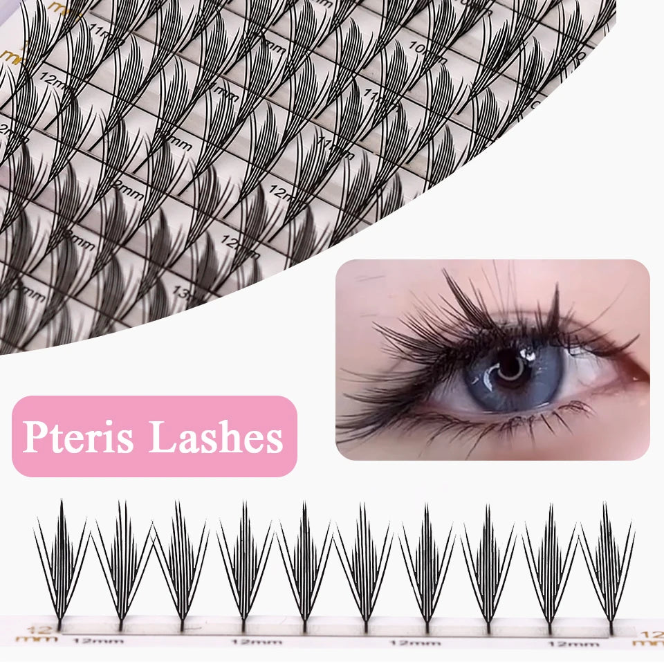 New Comic Eyelash Fan Anime Spire Individual Feather Shaped Eyelash Extensions Manga Elf Style Lashes Extensions Cosplay  Makeup