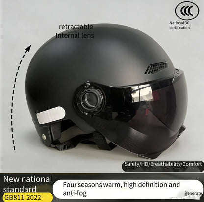 New Electric Vehicle Motorcycle Half Helmet Unisex Cycling Protective Helmet