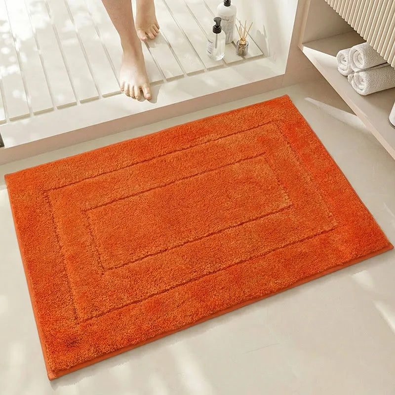 Thickened Bathroom Absorbent Floor Mat Solid Color Back Jacquard Quick-Drying Foot Pad Soft and Skin-Friendly Floor Carpet