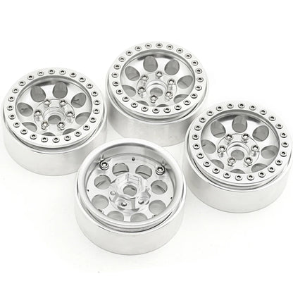 AXSPEED Aluminum Alloy 1.9 inch Beadlock Wheel Rims Hubs 27mm for TRX-4 D90 Axial SCX10 CC01 1/10 RC Crawler Car Truck Parts