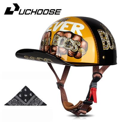 Motorcycle Helmet cascos Electric Vehicle Riding Locomotive for Retro Half Helmet Four Seasons Universal Helmet Helmet