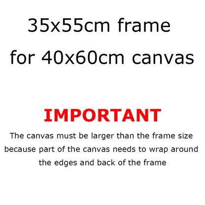 35x55cm Wood Frame For 40x60cm Canvas Oil Painting Picture Nature DIY Frame For Diamond Painting Picture Wall Art Decor