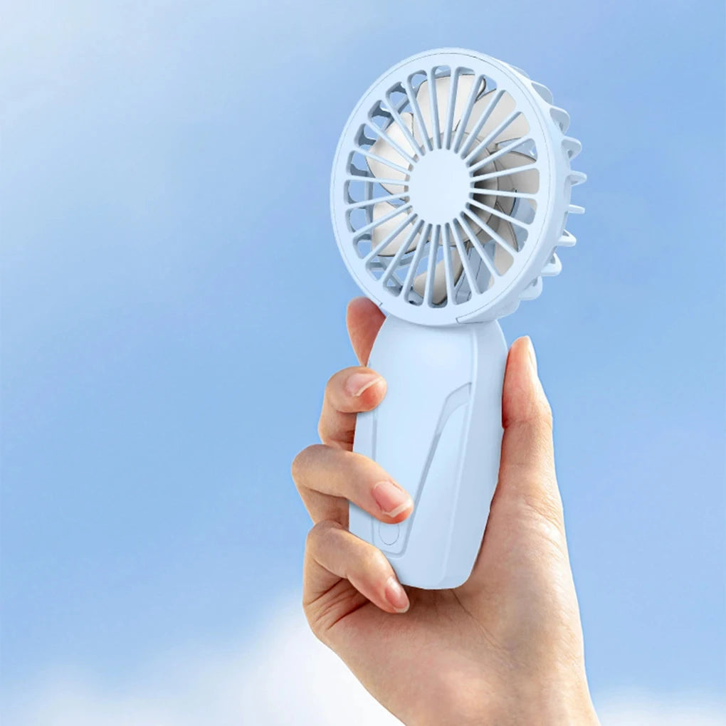 Portable Handheld Small Fan ABS Lightweight Cute Appearance USB Rechargeable Mini Fan For On Go Cooling Portable Mini Pocket Fan