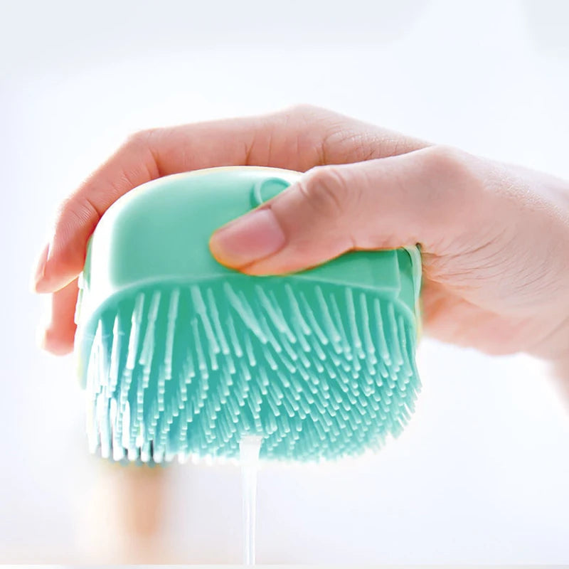Pet Bathing Brush Soft Silicone Massager Shower Gel Bathing Brush Clean Tools Comb Dog Cat Cleaning Grooming Supplies