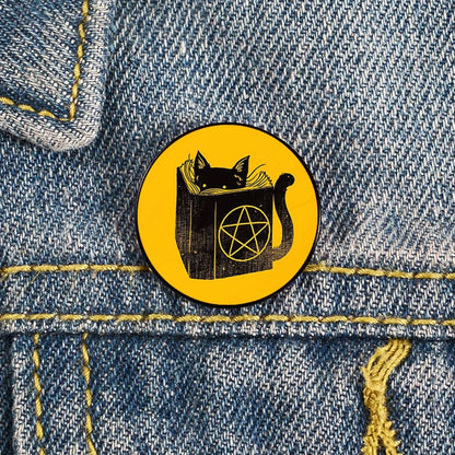 Lapel teacher tote Bag backpacks Badge Cartoon gift Pines Brooch for women Non Binary Pride cat Pins Custom cute Pines Shirt
