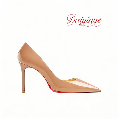 Heels For women 2026 Trend Leather Luxury Red Bottom High Heels 12cm Pointed Toe Stiletto Pumps Elegant Sexy Party Wedding Shoes