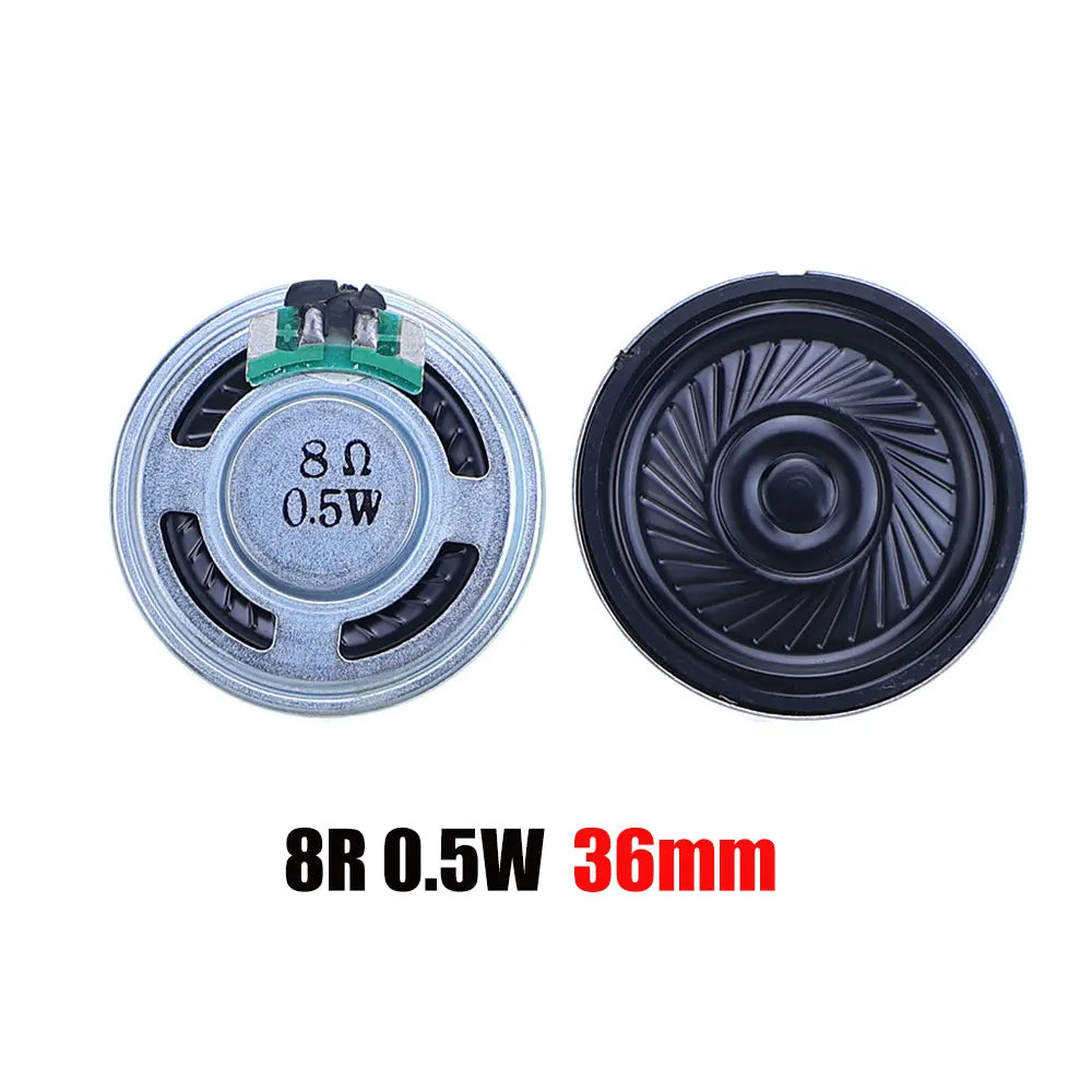 2PCS 8R 32R 0.5W 1W 2W Mini Speaker 8 Ohm 32 Ohm Loud Speaker Diameter 20mm 23mm 26mm 28mm 30mm 32mm 36mm 40mm 45mm Loudspeaker