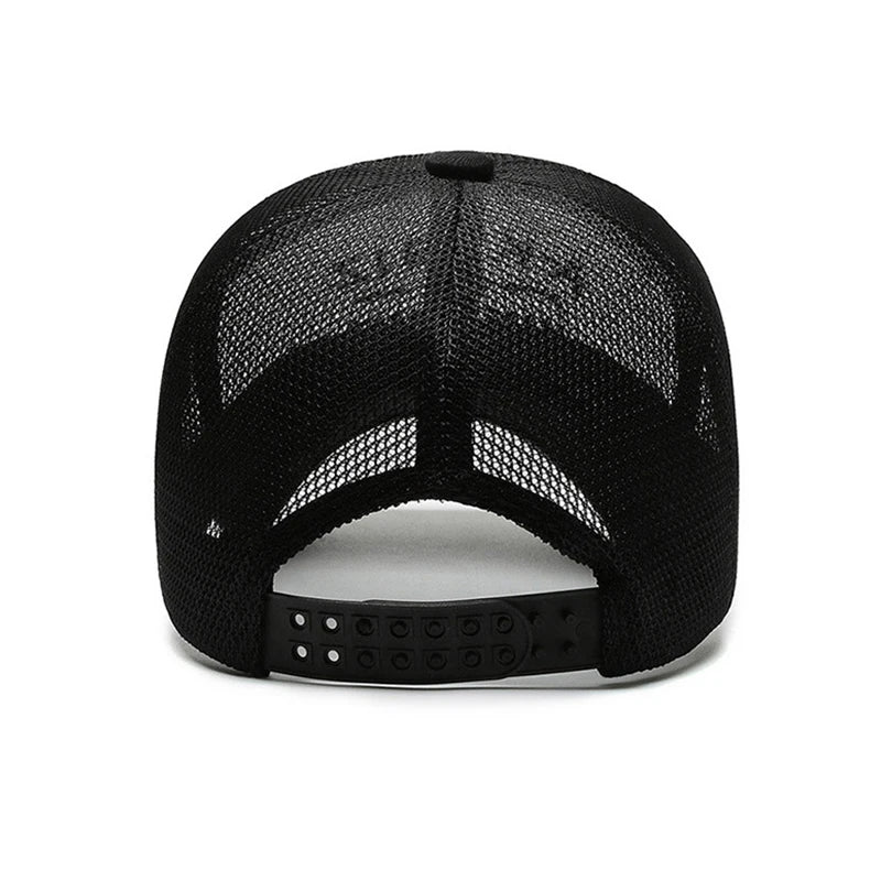 Men's Summer Mesh Breathable Baseball Cap Outdoor Quick Dry Golf Sport Fishing Visor Sun Hats Man Male Solid Color Snapback Caps