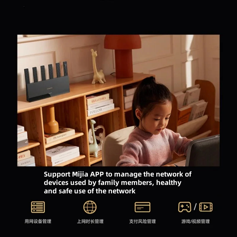 Xiaomi Router BE6500 Wi-Fi 7 4-Core 2.5G Ethernet Port lOT Intelligent Linkage Mesh Networking MLO Dual Bands Mijia APP Control