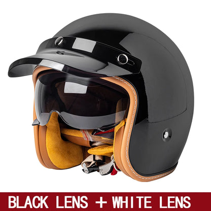 Motorcycle Helmet Riding in Summer 3/4 Helmet 3/4 Half Helmet Men and Women Commuting Traffic Jam Skiing Helmet
