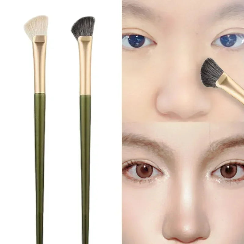 Highlight Powder Makeup Brushes Cosmetics Tools Beauty Angled Flat Head Nose Contouring Brush Multi-use Half Fan-shaped