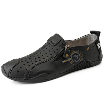Men Casual Shoes Leather Outdoor Walking Shoes Fashion Male Leisure Vacation Soft Driving Shoes Sneakers Breathable Men's Shoes