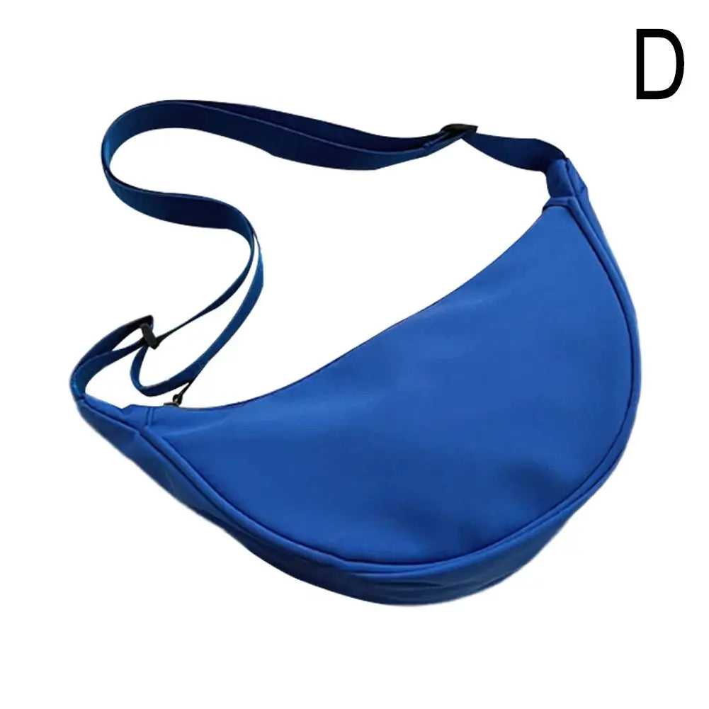 Nylon Crossbody Bag For Women Fashion Portable Casual Hobos Sport Chest Bag Underarm Bag Students Dumpling Shape Shoulder Bag