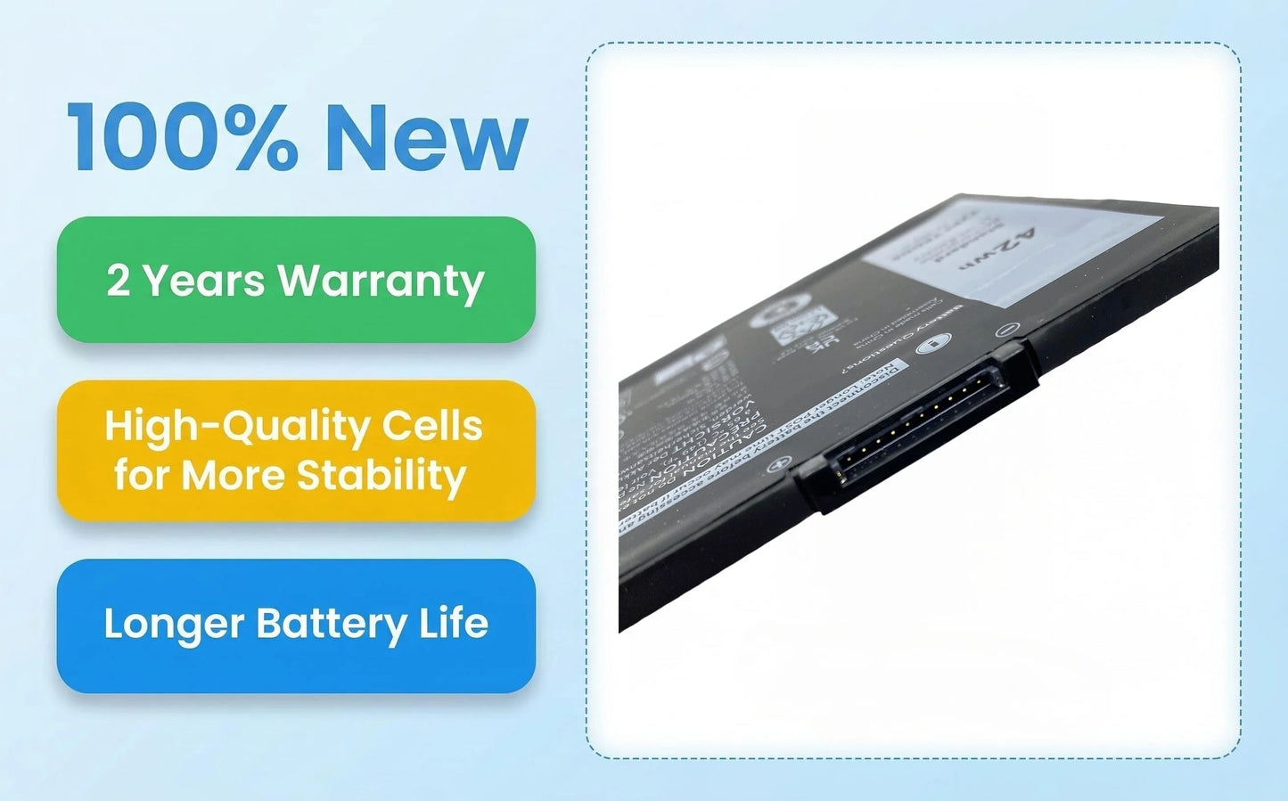 YRDD6 Laptop Battery For Dell Vostro 3491 3591 3490 3590 3501 Inspiron 5481 5482 5485 5491 5591 5485 5585 5480 1VX1H P116G P93G