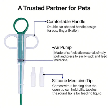 Pet Medicine Dispenser Cat Tablet Syringe Feeder Soft Tip Multi-Purpose Feeder Cat Pill Shooter Pet Pill Applicator Pet Supplies