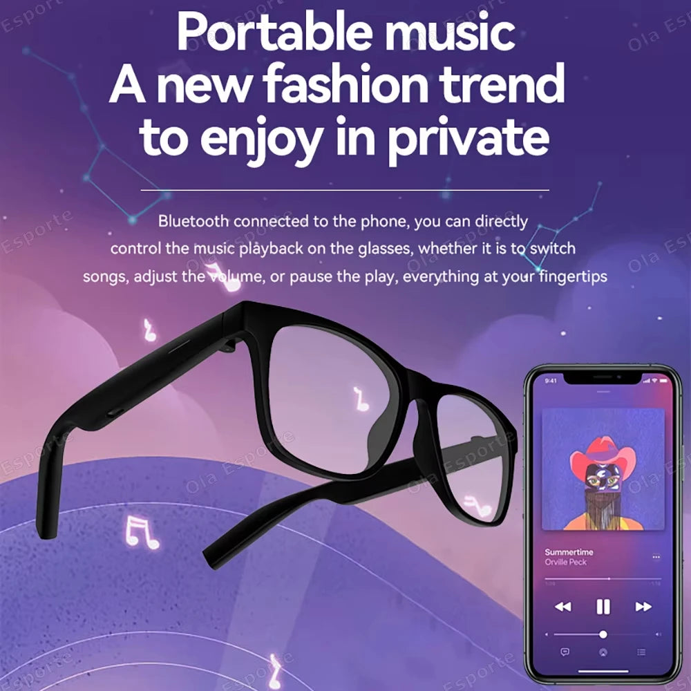 Lenovo AI Smart Wireless Glasses Bluetooth Sunglasses Remote 8K Control Touch Photo Camera Recording Voice Assistant Translator