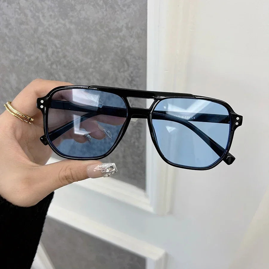 Elegant Square Sunglasses Women Men Casual Sun Glasses Female Male Fashion Mirror Vintage Outdoors Shades Oculos De Sol