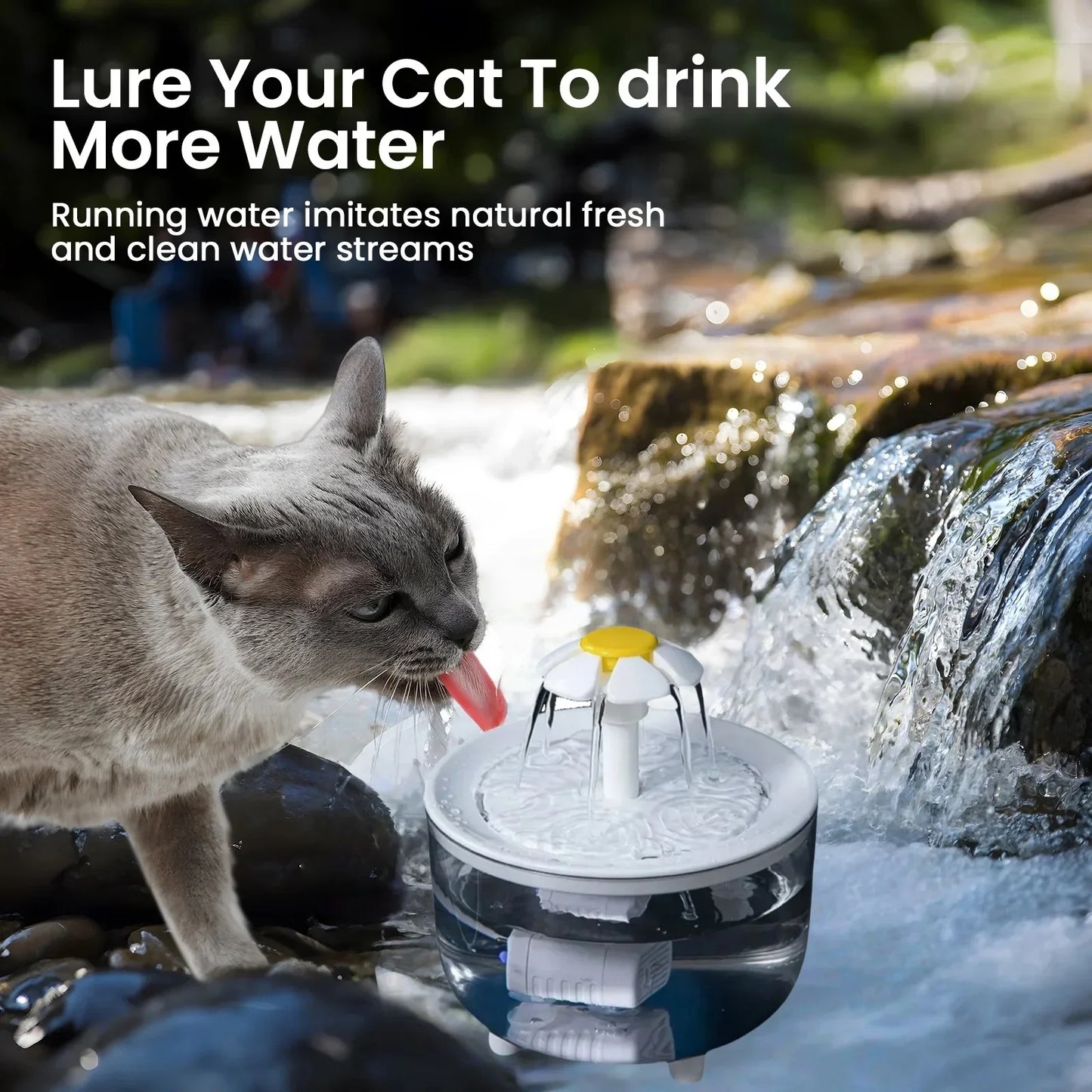 Pet Water Fountain with 4 Filters Auto Filter USB Electric Cat Drinker Bowl 1200mL Recirculate Filtring Cat Water Dispenser