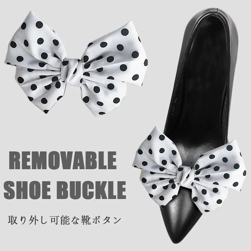 1 Pc Accessories High Heel Gauze Removable Charm Buckle Shiny Clips Shoe Decorations Clip Bow Ribbon
