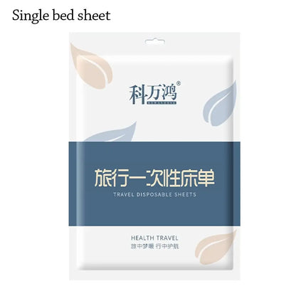 3 / 4-Piece Disposable Bed Sheet Dirty Proof Bedding Set Duvet Cover Pillowcase Thickened Non-Woven Isolation Sheets Travel