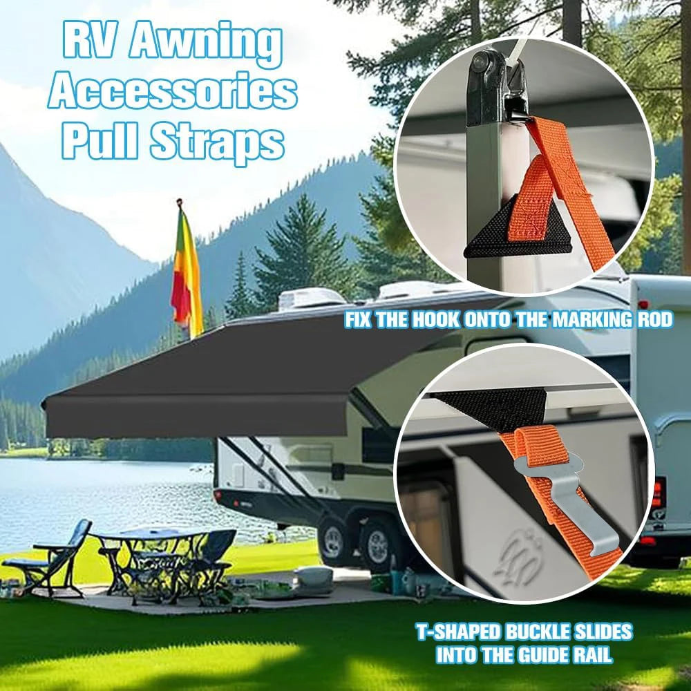 RV Awning Storm Band Straps Tie Down Caravan Camping Accessories For Thule Fiamma Dometic Awning Canopy Most Motorhomes