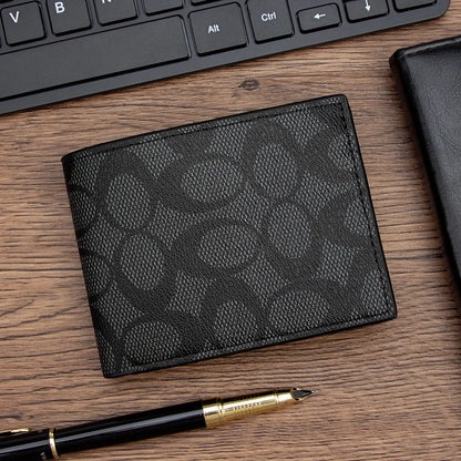 2026 Designer Embossed Cartera Hombre Bifold Compacto Multi Ranuras Tarjetas Bolsillo Moneda Accesorio Moda Diario Regalo Para H