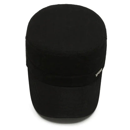 Hat Men's Flat Military Hat Is Simple And Versatile, Middle-Aged Hat Spring And Autumn Duck Tongue Casual Fashion New Style