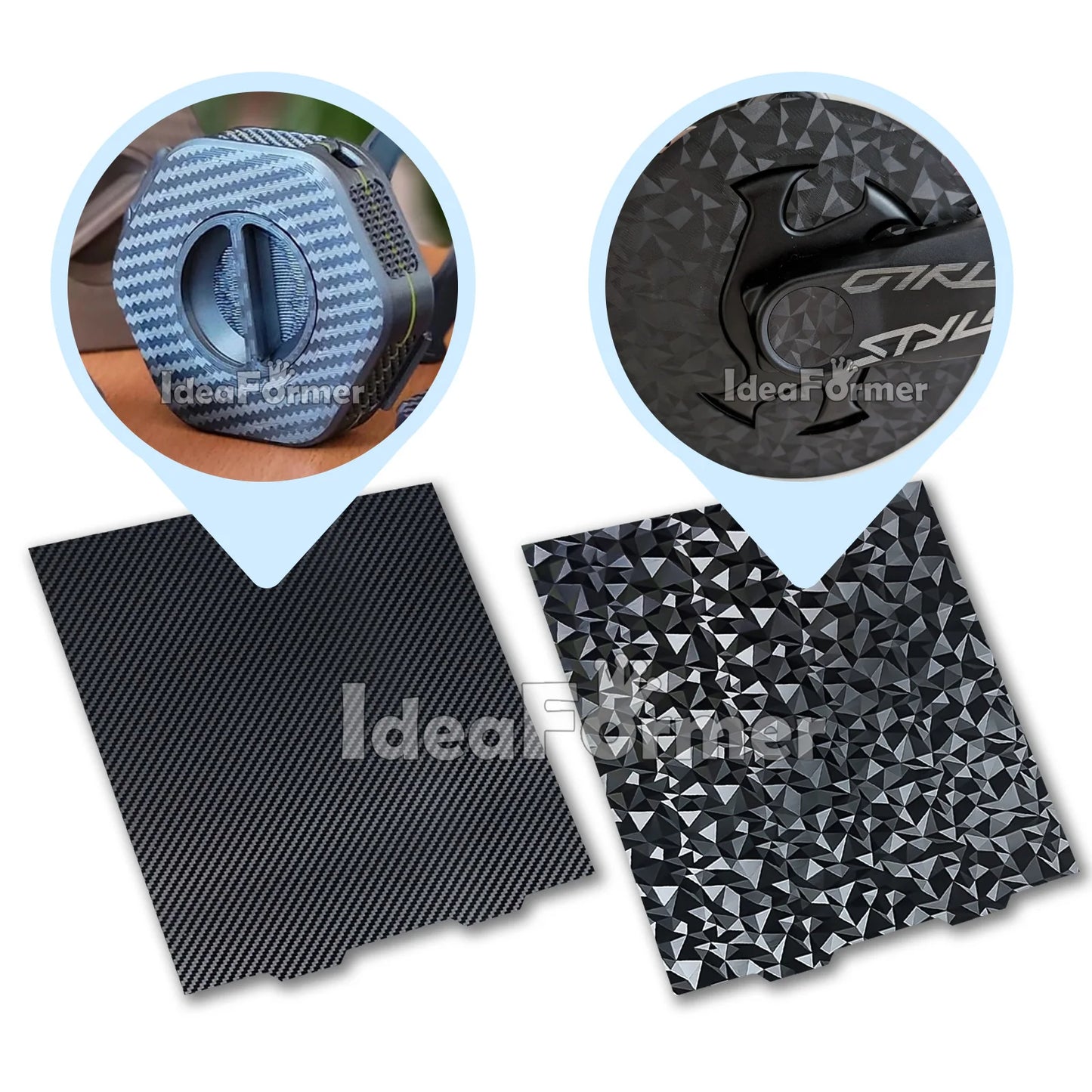 For Bambu Lab A1 Mini Build Plate Double Sided texture PEI smooth PEO PET Bed Spring Steel Sheet 184x184mm For Bambulab A1 Mini.