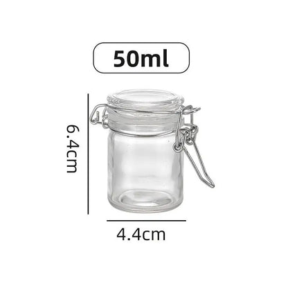 Transparent Glass Jar for Kitchen 50/100ml Sealed Storage Bottle Big Mouth Pickle Fruit Jam Container Household Food Canning