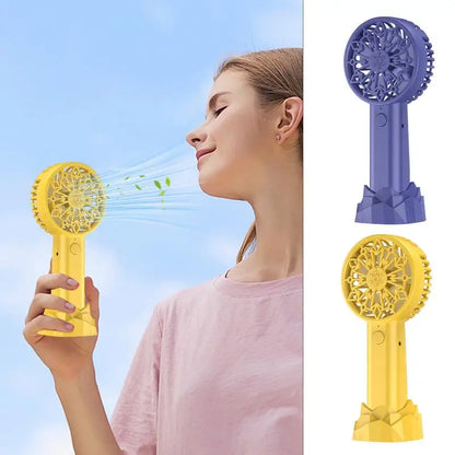 Portable Handheld Fan Powerful USB Adjustable Portable Fan Personal Cooling Device For Daily Commuting Car Travel Beach Trips