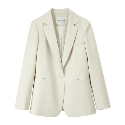SENTUBILA Blazer Women 2025 Spring Autumn Elegant Fashion Office Lady Work Business Professional Notched Suit Jacket 153XA3220X