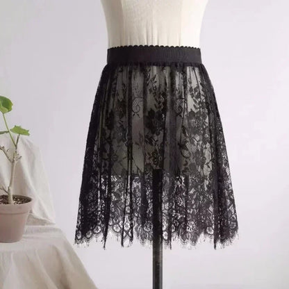 Fashion Basic 2025 Underskirt Female Half Length Skirt Lace Slip Innerwear Short Skirt Women Half Slip Dress Petticoat