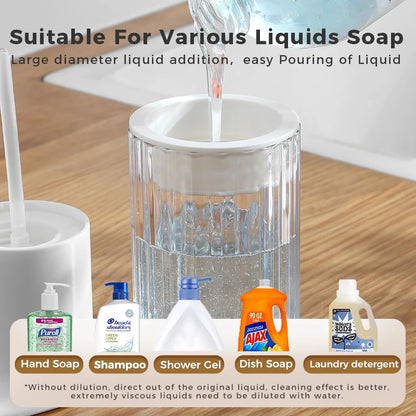 Kitchen 300ml Automatic Liquid Soap Dispenser USB Rechargeable Touchless Hand High Capacity Detergent Bathroom Dispenser