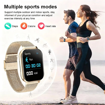 LAXASFIT Smart Watch 1.83 Inch HD Bluetooth Call Voice Assistant DIY Watch Faces Message Notification Fitness Tracker