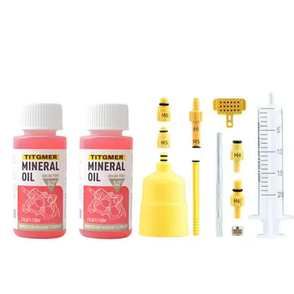 High Performance Bike Brake Mineral Oil - 60ml/2oz - Ideal for Shimano and Tektro Hydraulic Brake Systems