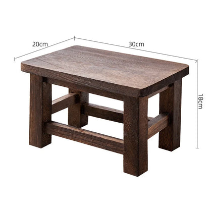 Solid Wood Stool Adult Shoe Changing Stool For Daily Household Kitchen Bathroom Living Room Garden Wooden Step Stool Supplies